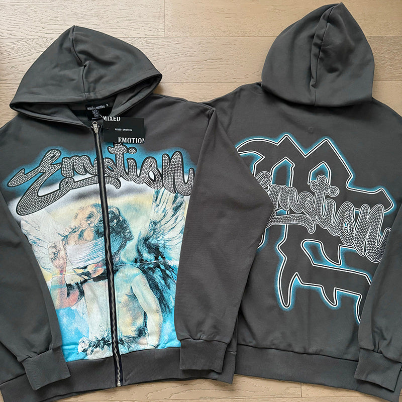 Mixed emotion "Zip up"
