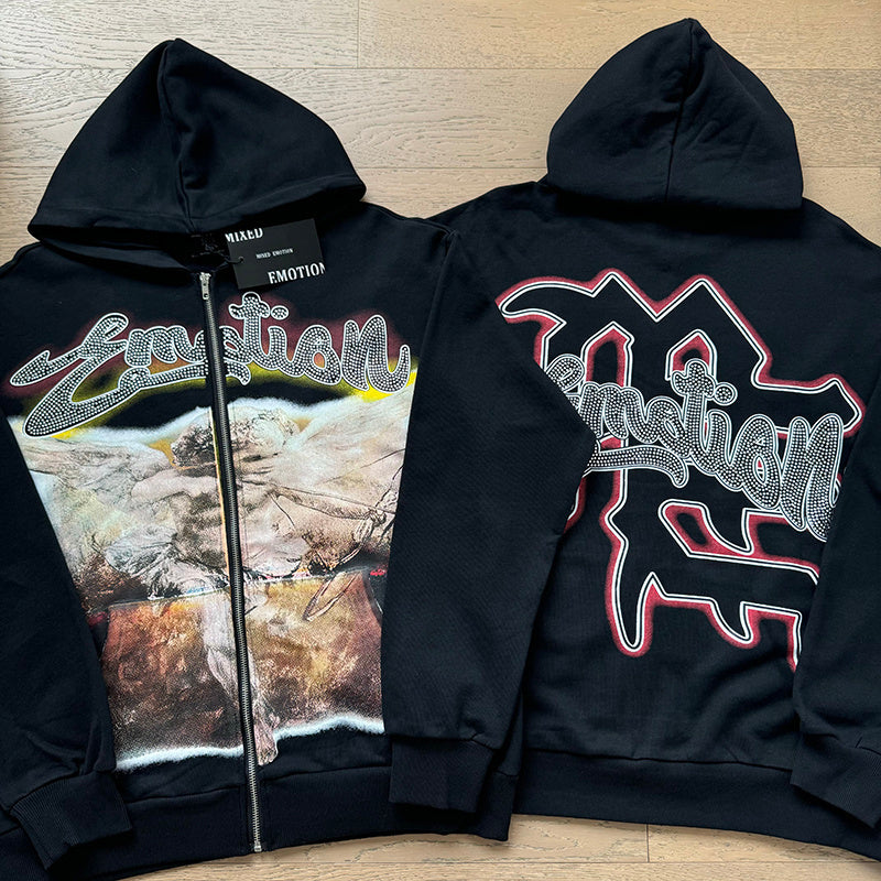 Mixed emotion "Zip up"